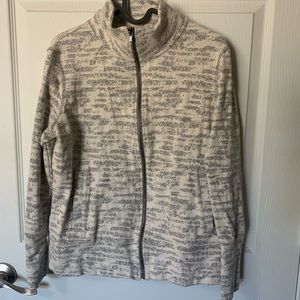 Zyia gray/white full zip jacket